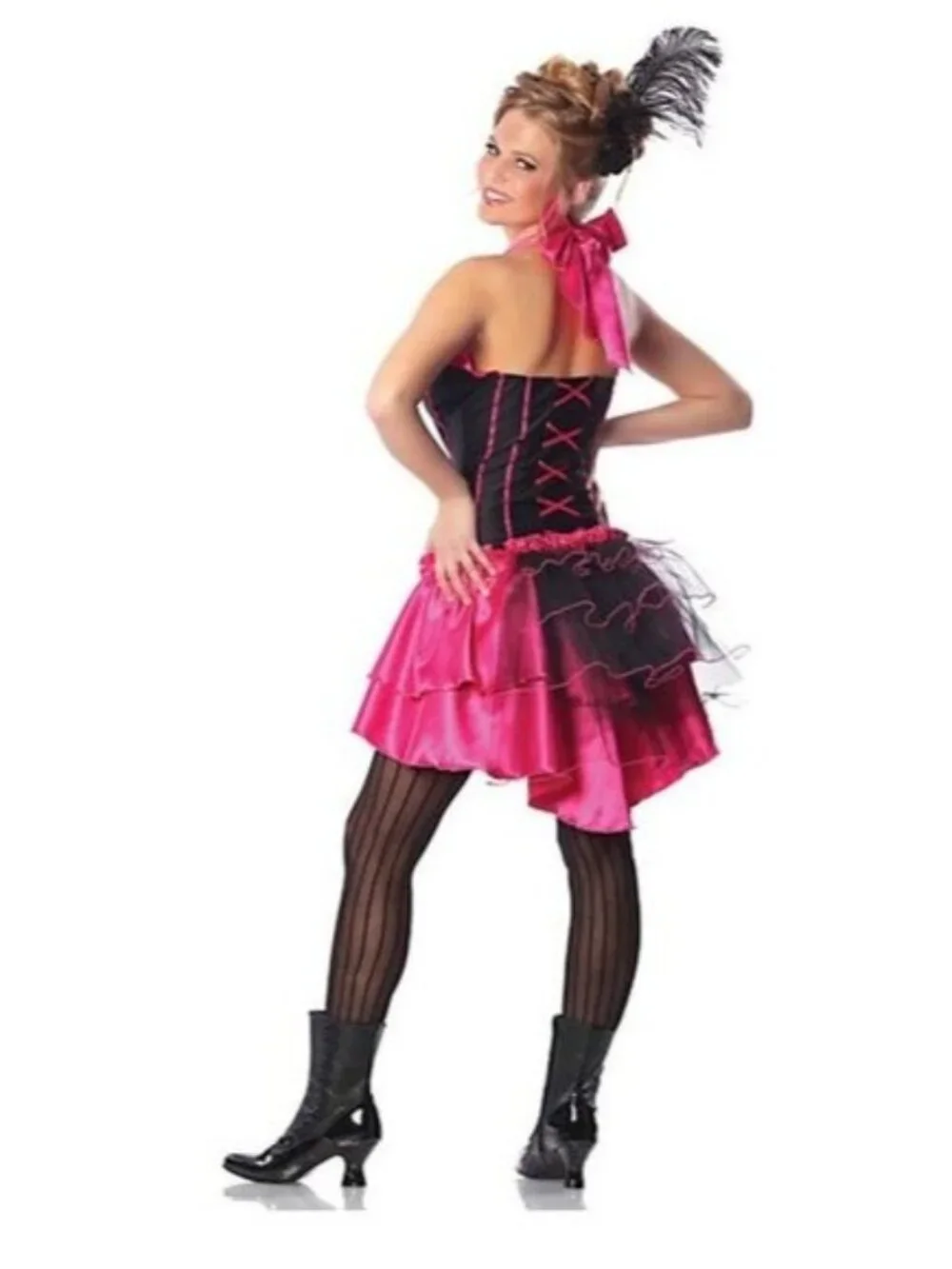 NEW Playboy Bunny Cabaret Playmate Hot Pink Halloween‎ Costume Halter Dress